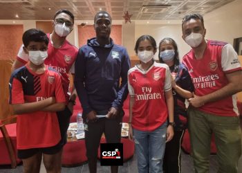Vasandani family from India visits Arsenal superstar Nicolas Pépé with a gift in Cameroon