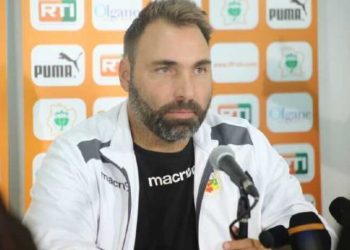Central African Republic head coach Raoul reacts on playing Ghana on a neutral ground