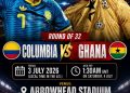 Ghana handed tricky test: Black Stars to face Columbia in a showdown
