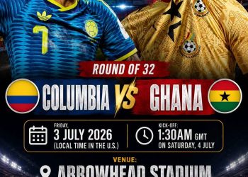 Ghana handed tricky test: Black Stars to face Columbia in a showdown